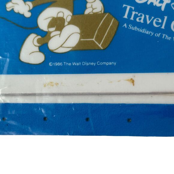 Vintage 70s 80s Walt Disney Travel Co Inc Luggage Tags Lot of 2 and 7 Stickers - Picture 4 of 6